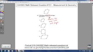 CAHSEE Math - Released Question #151 (Congruence)