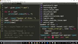 Automate trimming with FFMPEG with Python
