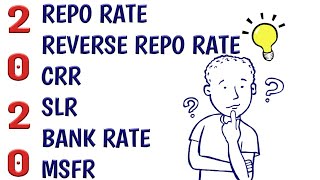 || Indicators Of Monetary Policy-2020 || || REPO RATE, REVERSE REPO RATE, CRR, SLR , MSFR ||