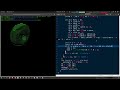 Donut-shaped C code that generates a 3D spinning donut