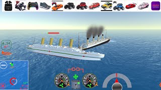 Titanic vs Britannic head on collision  in ship mooring 3d