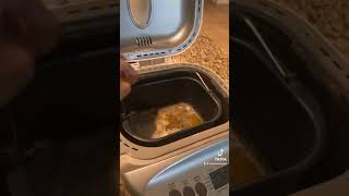 Making Rosemary bread using a bread maker.