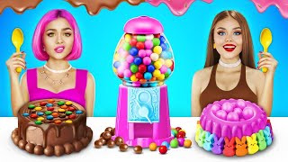 Bubble Gum VS Chocolate Food Challenge | Giant Desserts VS Bubble Gum Blowing by RATATA CHALLENGE