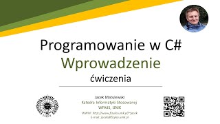 Programowanie w C# (ćwiczenia) - 01 - Wprowadzenie