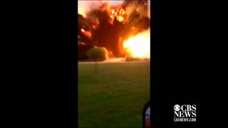 Fertilizer plant explosion caught on cell phone cam