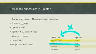 Converting Liquid Measure 2 steps