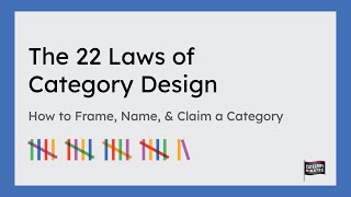 Live Category Design Workshop: How to Frame, Name, and Claim a Category