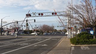 Zinfandel Dr. Railroad Crossing | SACRT Light Rail At Crossover Switch | Rancho Cordova CA