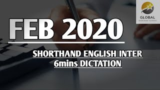 FEB 2020 SHORTHAND ENGLISH INTER SPEED 6mins DICTATION 🔊✍🏼🏆✨