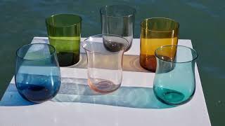 SUMMER GLASSES - Original Murano Glass handmade in Venice Italy