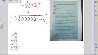 Simplifying radicals example 17