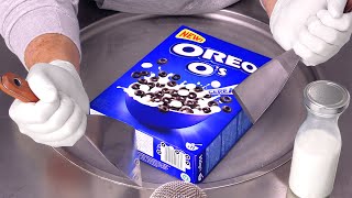 How to make OREO O's Cereals \u0026 Milk to delicious Ice Cream Rolls for Breakfast | ASMR Food Desire