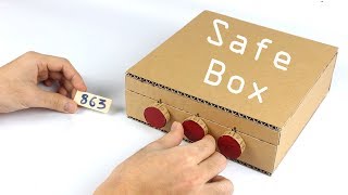How to Make Safe Box with Combination Lock from Cardboard