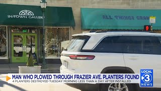 Man who plowed through Frazier Avenue planters found, residents express mixed opinions over