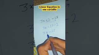 Linear equation in one variable |#shorts #okmaths