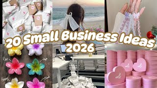 Top 20 Small Business Ideas For Teens To Start In 2026💭🎀 | fun, creative and profitable 🔑