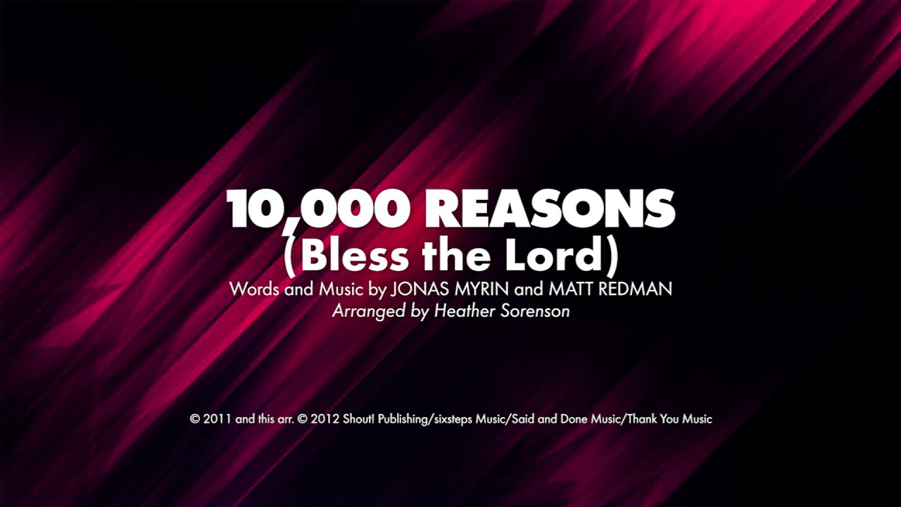 10,000 REASONS (Bless The Lord) - SATB (piano Track + Lyrics) - YouTube