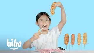 Kids Try Korean Corn Dogs | Kids Try | HiHo Kids