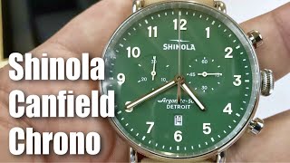 Shinola The Canfield Chrono 43mm green dial customized by the Willard Program review