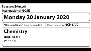 Paper 2C January 2020 IGCSE Chemistry Edexcel  - Dr  Hanaa Assil