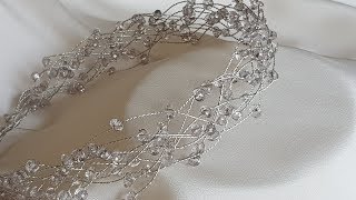 Kristal Boncuklarla Gelin Tacı Yapımı -DIY Beaded Hair Vine