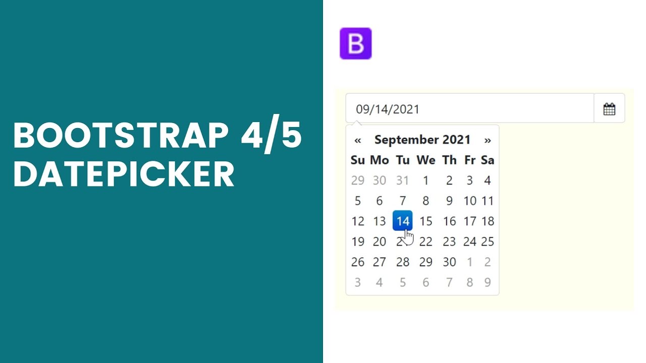 How To Add Datepicker In Bootstrap 4 And 5 Youtube