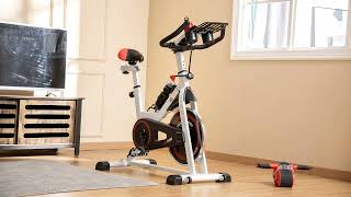 Soozier Adjustable Upright Stationary Exercise Bike Aerobic Training Indoor Cycling Cardio Workout