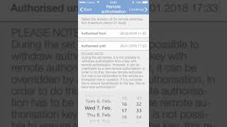 Winkhaus blueCompact app, creating remote authorisation (iOS)