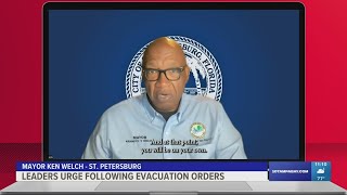 'This is not a drill': St. Pete Mayor Welch warns communities of impacts from Hurricane Ian