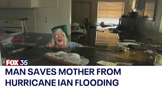 Florida man's images show him rescuing m om from Hurricane Ian floodwaters