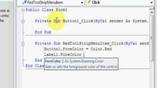 Visual Basic 2008 Tutorial - Forecolors/Backcolors