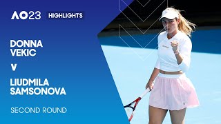 Donna Vekic v Liudmila Samsonova Highlights | Australian Open 2023 Second Round