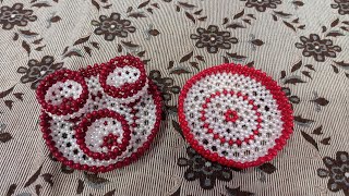 Beaded Haldi Kumkum Thali