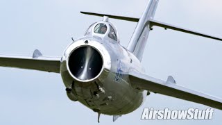 In the Pyro Field! Randy Ball MiG-17 Low Flybys - Great Texas Airshow 2024