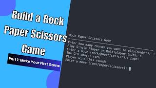 Make Your First Game (Part 1) | Build a Rock Paper Scissors Game #rockpaperscissors #codingtutorial