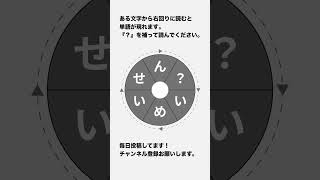 【くるくる単語】【脳トレ】6文字の単語は何？ #18 #iqtest  #shorts #謎解き