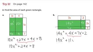 7-2 Multiplying Polynomials Box Method
