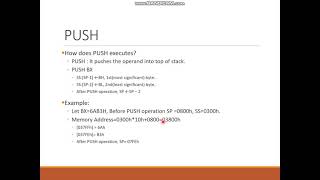 8086 Microprocessor Lecture 4 Stack