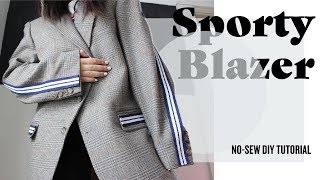 DIY No-Sew Sporty Blazer | PaolaKassa