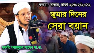 জুমার দিনের ফজিলত ও আমল । মুফতি ফয়জুল্লাহ জামিয়া রশিদিয়া ফেনী । mufti faizullah feni । জুমার বয়ান