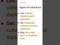 Types of Collections (94) #corejava
