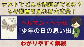 【中1国語】「少年の日の思い出」はどんな問題がテストで出るの？わかりやすく解説【ヘルマン・ヘッセ】