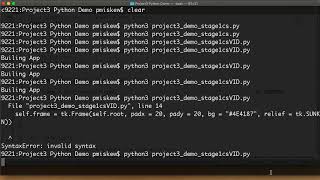 Python tkinter Project (Basic) - Stage 1 (Class Structure)