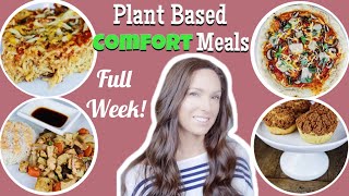 PLANT BASED WEEKLY MEAL PLAN | COMFORT FOOD MADE VEGAN FOR FAMILIES | EASY HEALTHY RECIPES FOR KIDS