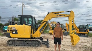 รถขุด KOMATSU PC56-7 ใช้งานน้อยทเพียงแค่ 3,xxxชั่วโมงเท่านั้น ห้ามพลาด! ของแถมเพียบ! โทร061-696-0160