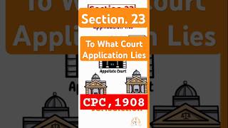 Section.23 | CPC,1908⚖️👩🏻‍⚖️⚖️👩🏻‍⚖️ | To what court application lies #law #civillaw