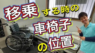 移乗する時の車椅子の位置［Wheelchair position when transferring］