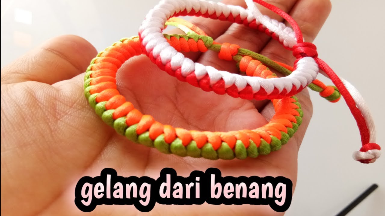 Membuat Gelang Dari Benang(gelang Benang) - YouTube