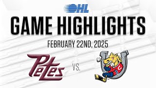 OHL Highlights: Peterborough Petes @ Barrie Colts Feb. 22, 2025