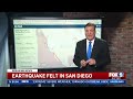 earthquake felt in san diego